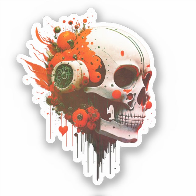 Urban Art with a Cool Dynamic Edge - Bold Skull (Front)