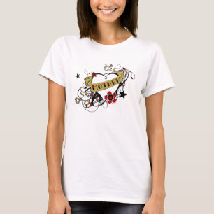 Urban Artistic Mother Illustrated Crowned Heart T-Shirt