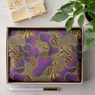 Urban Baroque Gold Chains Animal Print Tissue Paper