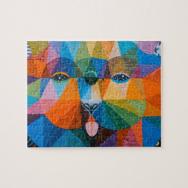 Urban Bear Art Urban Art Mural Bear Mural Design Jigsaw Puzzle (Horizontal)