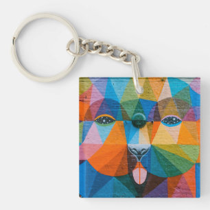 Urban Bear Art Urban Art Mural Bear Mural Design Key Ring