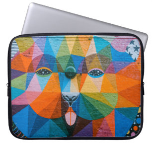 Urban Bear Art Urban Art Mural Bear Mural Design Laptop Sleeve