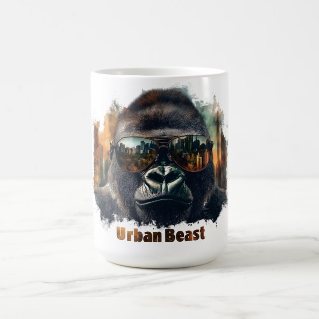 Urban Beast Gorilla with Sunglasses Coffee Mug (Center)