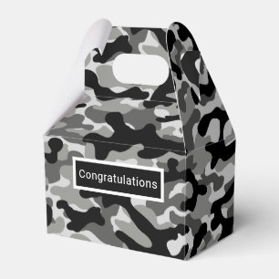 Urban Black Grey Camo Favour Box