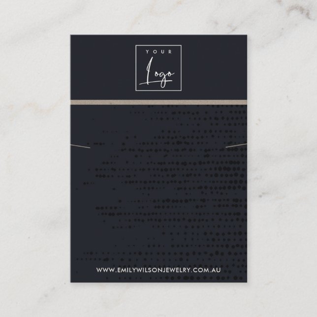 URBAN BLACK KRAFT DOTS NECKLACE BRACELET DISPLAY BUSINESS CARD (Front)