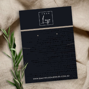 URBAN BLACK KRAFT DOTS NECKLACE EARRING DISPLAY BUSINESS CARD