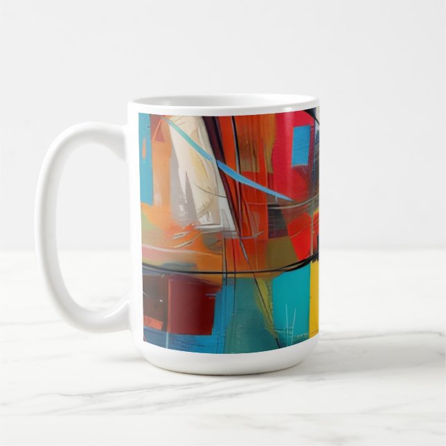 Urban Blocks Abstract Coffee Mug (Left)