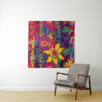 Urban Bloom  Vivid Graffiti Flower Explosio Poster