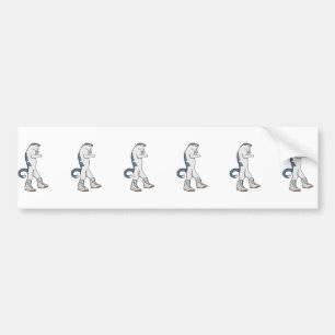 Urban Boxer Cat in Sneaker Walk Fighter Bumper Sticker