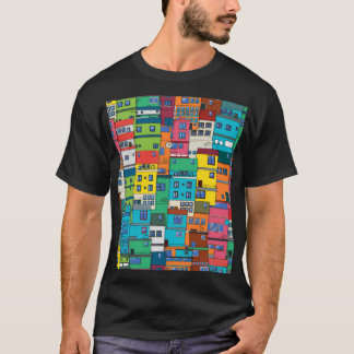 Urban Brazilian favela: colourful background. T-Shirt