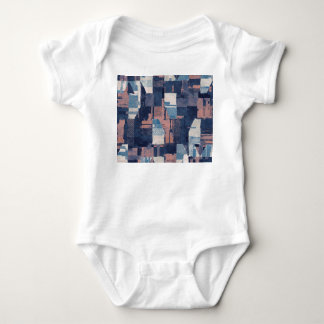 Urban Broken: Abstract Graphic Seamless. Baby Bodysuit