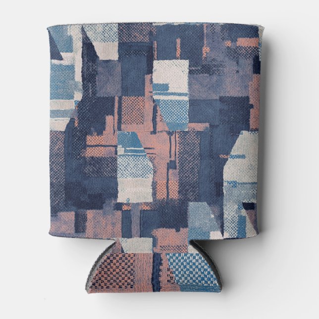 Urban Broken: Abstract Graphic Seamless. Can Cooler (Front)