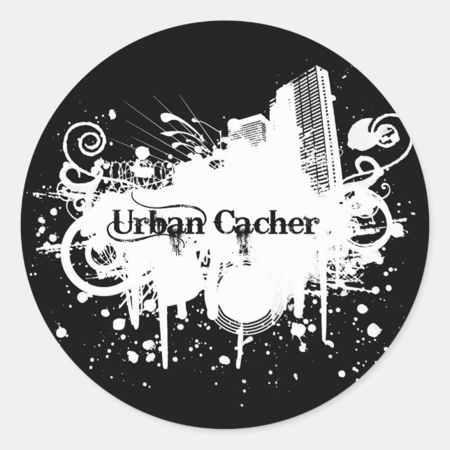 Urban Cacher Classic Round Sticker (Front)