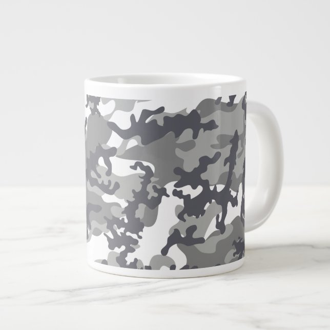 Urban Camo Glass Jumbo Mug (Front Right)