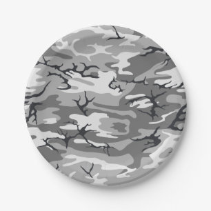 Urban Camo Paper Plate