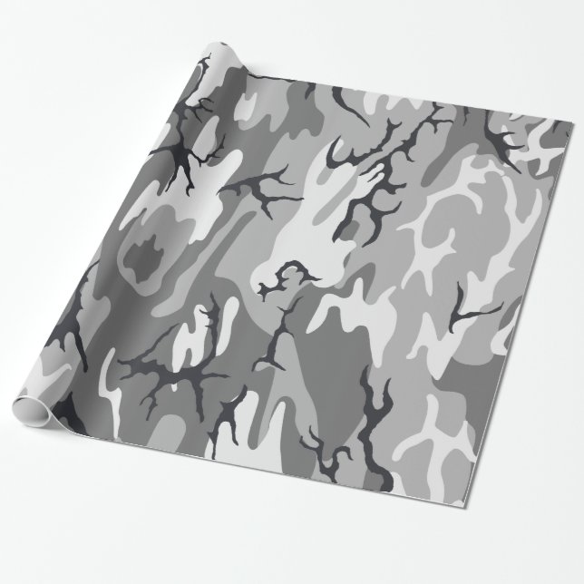 Urban Camo Wrapping Paper (Unrolled)