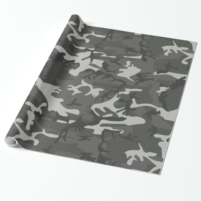 Urban Camo Wrapping Paper (Unrolled)