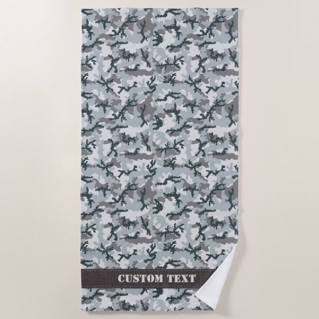 Urban Camouflage Beach Towel (Front)
