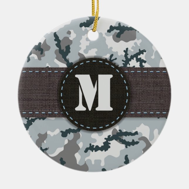 Urban camouflage ceramic tree decoration (Front)