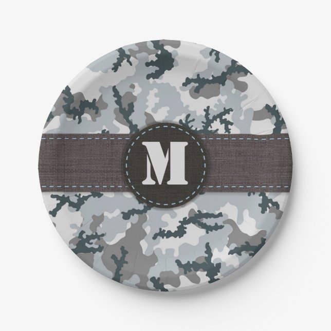 Urban camouflage paper plate (Front)
