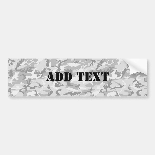 Urban Camouflage Pattern - Black & Grey Bumper Sticker (Front)
