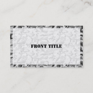 Urban Camouflage Pattern - Black & Grey Business Card