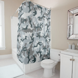 Urban camouflage shower curtain