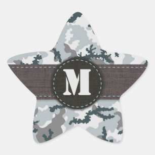 Urban camouflage star sticker