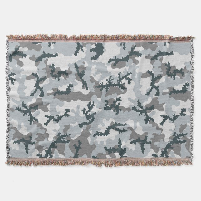 Urban camouflage throw blanket (Front)