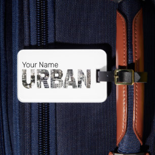 Urban Capital Lettering Urbanpeople Vintage Design Luggage Tag