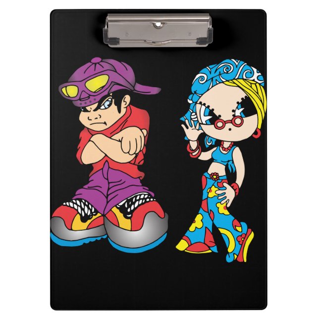 Urban Cartoon Duo Tee Clipboard (Front)