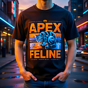 Urban Cat Lover Streetwear Funny Apex Feline Tee