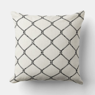 Urban Chain Link Fence Pattern – Skate Park Style Cushion