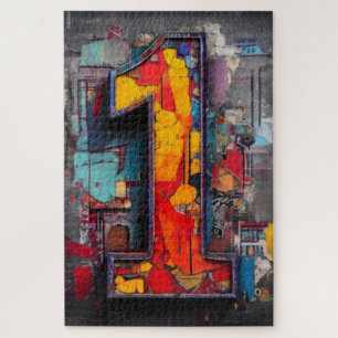 Urban Champion: Gritty Graffiti Number One Jigsaw Puzzle