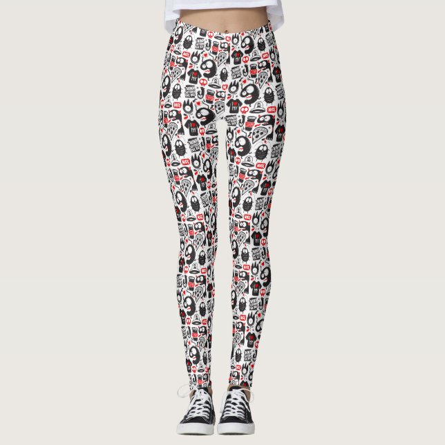 Urban Chaos Doodle Leggings (Front)