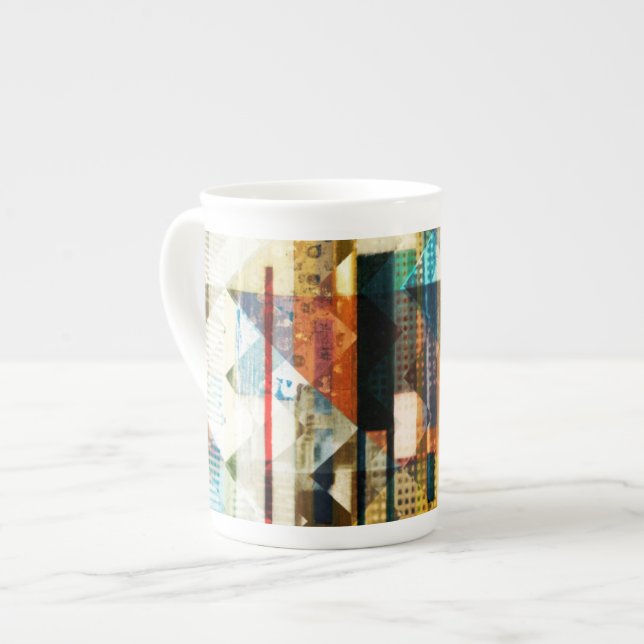 Urban Chevron II Bone China Mug (Front Left)