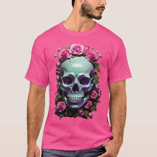 Urban Chic Meets Spooky Vibes Green and Violet vin T-Shirt
