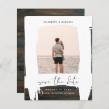 Urban Chic Minimalist PHOTO Save The Dates BUDGET