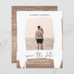 Urban Chic Minimalist PHOTO Save The Dates BUDGET