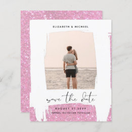 Urban Chic Minimalist PHOTO Save The Dates BUDGET