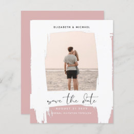 Urban Chic Minimalist PHOTO Save The Dates BUDGET
