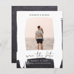 Urban Chic Minimalist PHOTO Save The Dates BUDGET