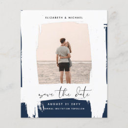 Urban Chic Minimalist PHOTO Save The Dates BUDGET Flyer