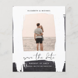 Urban Chic Minimalist PHOTO Save The Dates BUDGET Flyer