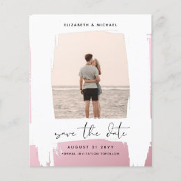 Urban Chic Minimalist PHOTO Save The Dates BUDGET Flyer