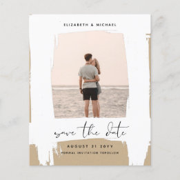 Urban Chic Minimalist PHOTO Save The Dates BUDGET Flyer