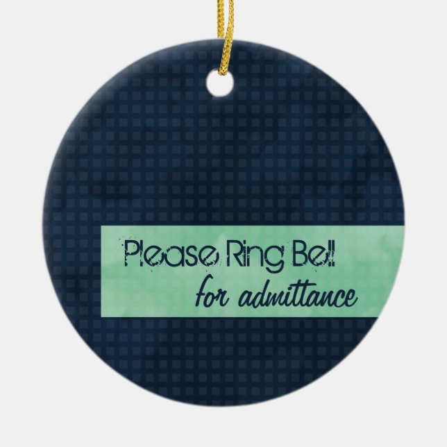 Urban Chic Please Ring Bell Ornament (Front)