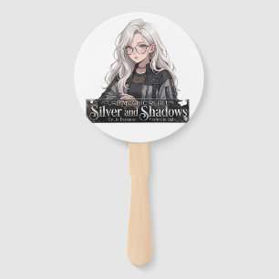 Urban Chic Rebel Silver and Shadows Anime Girl Sti Hand Fan