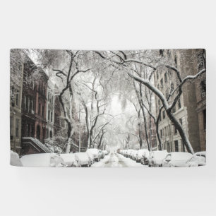 Urban Christmas Snow in Brooklyn NY Banner