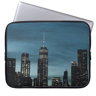 URBAN CITY DURING NIGHTTIME LAPTOP SLEEVE